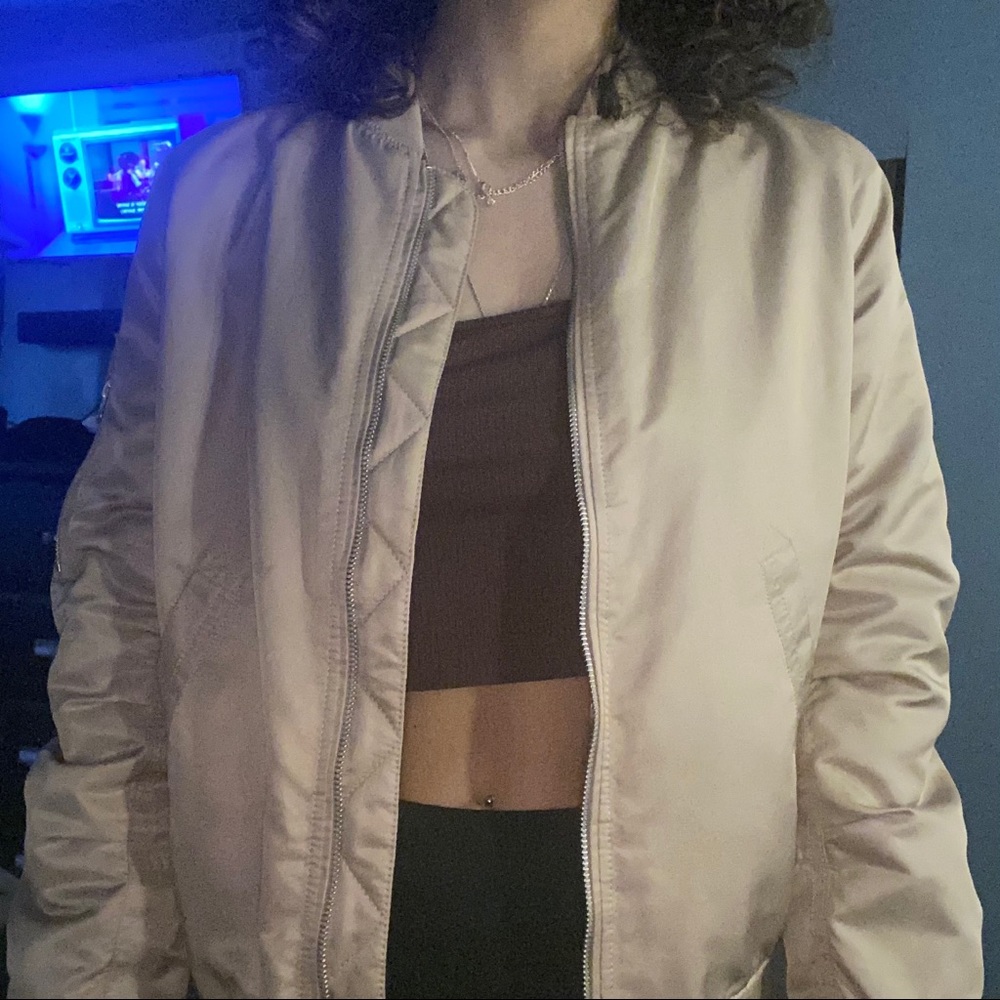 Nude Bomber Jacket by Forever 21!